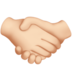 Handshake: Light Skin Tone Emoji Copy Paste ― 🤝🏻 - apple