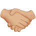 Handshake: Medium-light Skin Tone Emoji Copy Paste ― 🤝🏼 - apple