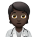 Health Worker: Dark Skin Tone Emoji Copy Paste ― 🧑🏿‍⚕ - apple