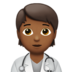 Health Worker: Medium-dark Skin Tone Emoji Copy Paste ― 🧑🏾‍⚕ - apple