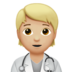 Health Worker: Medium-light Skin Tone Emoji Copy Paste ― 🧑🏼‍⚕ - apple