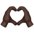 Heart Hands: Dark Skin Tone Emoji Copy Paste ― 🫶🏿 - apple