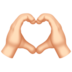 Heart Hands: Light Skin Tone Emoji Copy Paste ― 🫶🏻 - apple