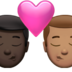 Kiss: Man, Man, Dark Skin Tone, Medium Skin Tone Emoji Copy Paste ― 👨🏿‍❤️‍💋‍👨🏽 - apple