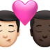 Kiss: Man, Man, Light Skin Tone, Dark Skin Tone Emoji Copy Paste ― 👨🏻‍❤️‍💋‍👨🏿 - apple