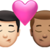 Kiss: Man, Man, Light Skin Tone, Medium Skin Tone Emoji Copy Paste ― 👨🏻‍❤️‍💋‍👨🏽 - apple