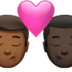 Kiss: Man, Man, Medium-dark Skin Tone, Dark Skin Tone Emoji Copy Paste ― 👨🏾‍❤️‍💋‍👨🏿 - apple