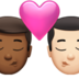 Kiss: Man, Man, Medium-dark Skin Tone, Light Skin Tone Emoji Copy Paste ― 👨🏾‍❤️‍💋‍👨🏻 - apple