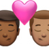 Kiss: Man, Man, Medium-dark Skin Tone, Medium Skin Tone Emoji Copy Paste ― 👨🏾‍❤️‍💋‍👨🏽 - apple