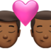 Kiss: Man, Man, Medium-dark Skin Tone Emoji Copy Paste ― 👨🏾‍❤️‍💋‍👨🏾 - apple