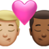 Kiss: Man, Man, Medium-light Skin Tone, Medium-dark Skin Tone Emoji Copy Paste ― 👨🏼‍❤️‍💋‍👨🏾 - apple