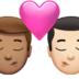 Kiss: Man, Man, Medium Skin Tone, Light Skin Tone Emoji Copy Paste ― 👨🏽‍❤️‍💋‍👨🏻 - apple
