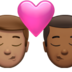 Kiss: Man, Man, Medium Skin Tone, Medium-dark Skin Tone Emoji Copy Paste ― 👨🏽‍❤️‍💋‍👨🏾 - apple