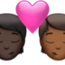 Kiss: Person, Person, Dark Skin Tone, Medium-dark Skin Tone Emoji Copy Paste ― 🧑🏿‍❤️‍💋‍🧑🏾 - apple