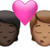 Kiss: Person, Person, Dark Skin Tone, Medium Skin Tone Emoji Copy Paste ― 🧑🏿‍❤️‍💋‍🧑🏽 - apple