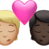 Kiss: Person, Person, Medium-light Skin Tone, Dark Skin Tone Emoji Copy Paste ― 🧑🏼‍❤️‍💋‍🧑🏿 - apple