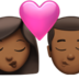 Kiss: Woman, Man, Medium-dark Skin Tone Emoji Copy Paste ― 👩🏾‍❤️‍💋‍👨🏾 - apple