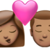 Kiss: Woman, Man, Medium Skin Tone Emoji Copy Paste ― 👩🏽‍❤️‍💋‍👨🏽 - apple