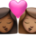 Kiss: Woman, Woman, Medium-dark Skin Tone, Medium Skin Tone Emoji Copy Paste ― 👩🏾‍❤️‍💋‍👩🏽 - apple