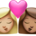 Kiss: Woman, Woman, Medium-light Skin Tone, Medium Skin Tone Emoji Copy Paste ― 👩🏼‍❤️‍💋‍👩🏽 - apple