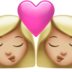 Kiss: Woman, Woman, Medium-light Skin Tone Emoji Copy Paste ― 👩🏼‍❤️‍💋‍👩🏼 - apple