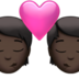 Kiss: Dark Skin Tone Emoji Copy Paste ― 💏🏿 - apple