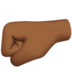 Left-facing Fist: Medium-dark Skin Tone Emoji Copy Paste ― 🤛🏾 - apple