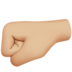 Left-facing Fist: Medium-light Skin Tone Emoji Copy Paste ― 🤛🏼 - apple