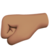 Left-facing Fist: Medium Skin Tone Emoji Copy Paste ― 🤛🏽 - apple