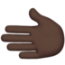 Leftwards Hand: Dark Skin Tone Emoji Copy Paste ― 🫲🏿 - apple