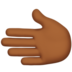 Leftwards Hand: Medium-dark Skin Tone Emoji Copy Paste ― 🫲🏾 - apple