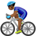 Man Biking: Medium-dark Skin Tone Emoji Copy Paste ― 🚴🏾‍♂ - apple