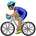 Man Biking: Medium Skin Tone Emoji Copy Paste ― 🚴🏽‍♂ - apple