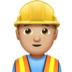 Man Construction Worker: Medium-light Skin Tone Emoji Copy Paste ― 👷🏼‍♂ - apple