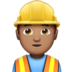 Man Construction Worker: Medium Skin Tone Emoji Copy Paste ― 👷🏽‍♂ - apple