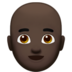 Man: Dark Skin Tone, Bald Emoji Copy Paste ― 👨🏿‍🦲 - apple