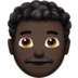 Man: Dark Skin Tone, Curly Hair Emoji Copy Paste ― 👨🏿‍🦱 - apple