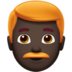 Man: Dark Skin Tone, Red Hair Emoji Copy Paste ― 👨🏿‍🦰 - apple