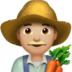 Man Farmer: Medium-light Skin Tone Emoji Copy Paste ― 👨🏼‍🌾 - apple