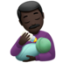 Man Feeding Baby: Dark Skin Tone Emoji Copy Paste ― 👨🏿‍🍼 - apple