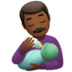 Man Feeding Baby: Medium-dark Skin Tone Emoji Copy Paste ― 👨🏾‍🍼 - apple