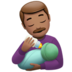 Man Feeding Baby: Medium Skin Tone Emoji Copy Paste ― 👨🏽‍🍼 - apple