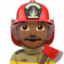 Man Firefighter: Medium-dark Skin Tone Emoji Copy Paste ― 👨🏾‍🚒 - apple