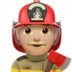 Man Firefighter: Medium-light Skin Tone Emoji Copy Paste ― 👨🏼‍🚒 - apple