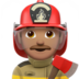 Man Firefighter: Medium Skin Tone Emoji Copy Paste ― 👨🏽‍🚒 - apple