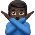 Man Gesturing NO: Dark Skin Tone Emoji Copy Paste ― 🙅🏿‍♂ - apple