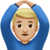 Man Gesturing OK: Medium-light Skin Tone Emoji Copy Paste ― 🙆🏼‍♂ - apple