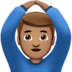 Man Gesturing OK: Medium Skin Tone Emoji Copy Paste ― 🙆🏽‍♂ - apple