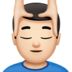 Man Getting Massage: Light Skin Tone Emoji Copy Paste ― 💆🏻‍♂ - apple