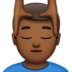 Man Getting Massage: Medium-dark Skin Tone Emoji Copy Paste ― 💆🏾‍♂ - apple
